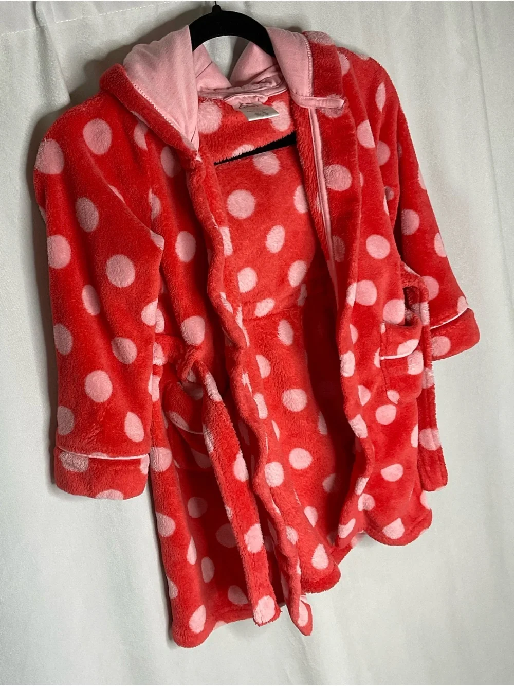 Disney Collection Minnie Mouse Fuzzy Hooded Bow Ears Size 5/6